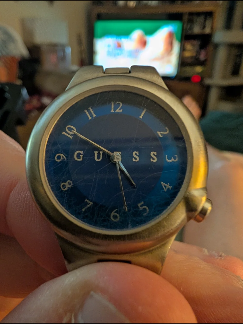 GUESS Blue Dial Stainless Ladies Watch With Quartz Movement Brand New Battery